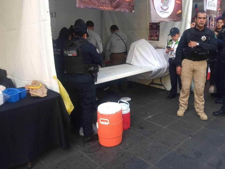 Tremendo susto en Feria del Tamal en centro de Xalapa