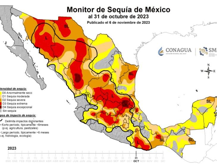 ¿Cuáles son los 21 municipios de Veracruz en sequía extrema?