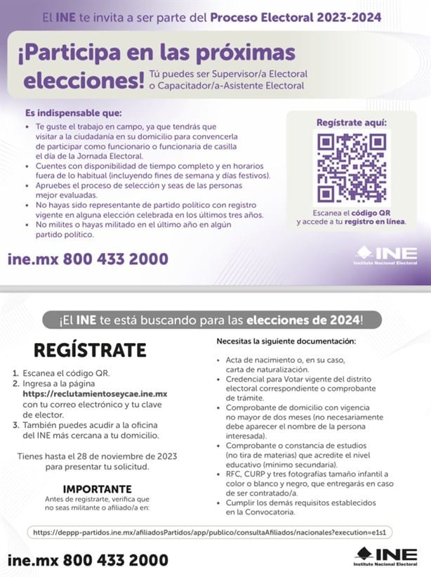 Buscan personal y observadores para proceso electoral en distrito de Poza Rica