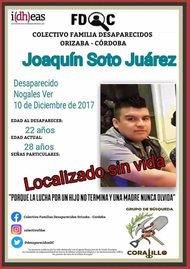 Joaquín desapareció en Nogales en 2017; sus restos ya están en casa