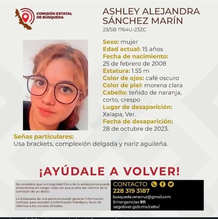 Reportan A Jovencita De 15 Años Desaparecida En Xalapa 6159