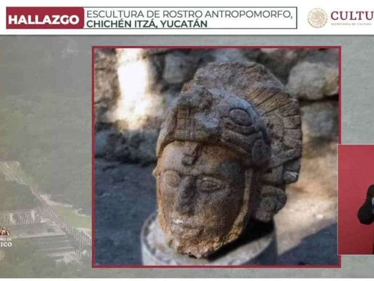 Destaca INAH hallazgo de figura de cabeza humana en Chichén-Itzá