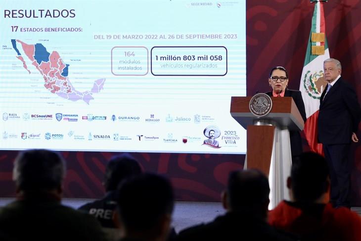 Rosa Icela Rodríguez, presenta reporte de “Autos Chocolate”