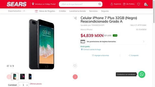 Buen Fin 2023: Sears pondrá a la venta este iPhone en menos de 5 mil pesos