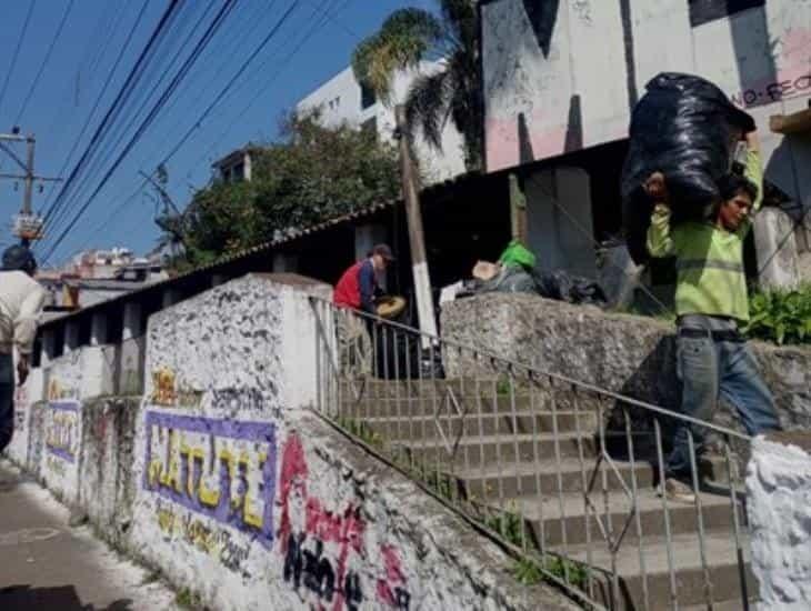 Limpian los lavaderos de Ruiz Cortines en Xalapa; eran refugio de delincuentes