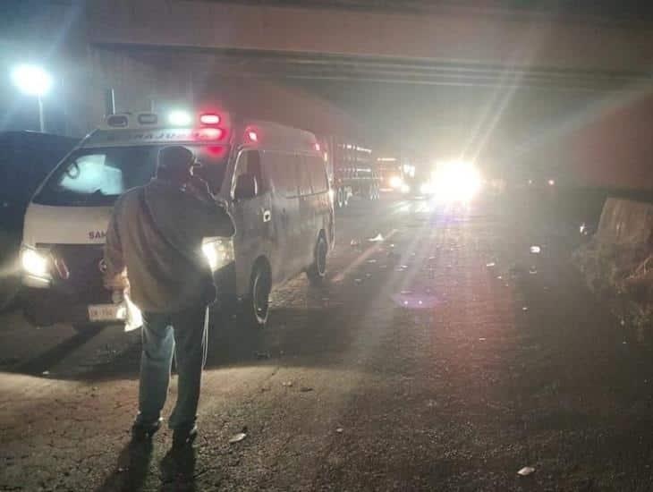 Taxista impacta a motociclista en el tramo carretero entre Veracruz y Jamapa