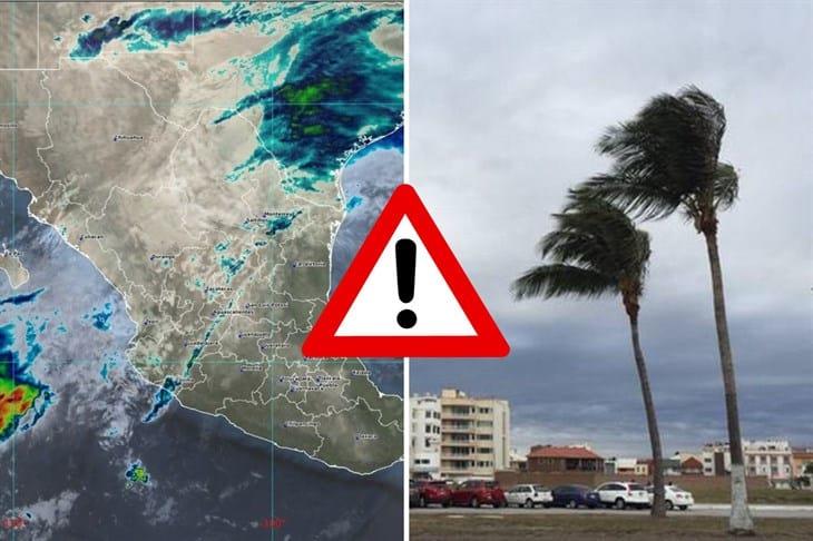 Por el frente frío 11, norte le pegará a Veracruz hasta 125 km por hora