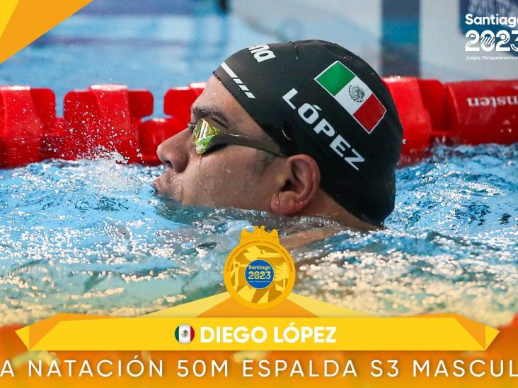 Diego López, el ‘misil xalapeño’, gana oro en Juegos Parapanamericanos de Santiago 2023
