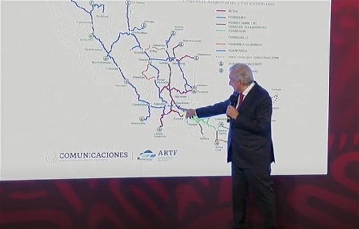 AMLO destaca plan ferroviario para pasajeros: Veracruz entre las rutas clave