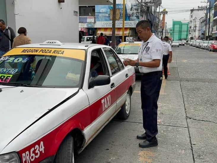 En Poza Rica, sanciones a taxistas que suban tarifas