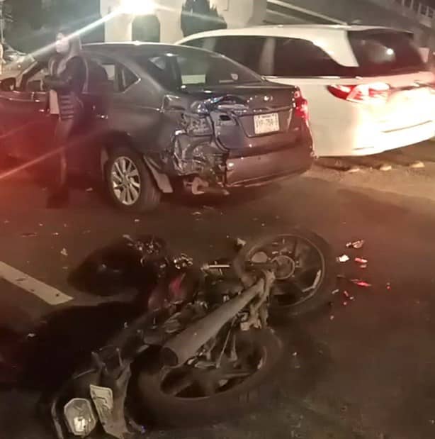 Se accidentan motociclistas en Xalapa, cerca de Las Ánimas