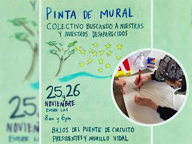 Colectivo de búsqueda simboliza su lucha y esperanza en mural de Xalapa