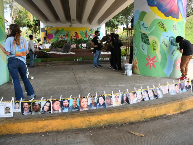 Colectivo de búsqueda simboliza su lucha y esperanza en mural de Xalapa