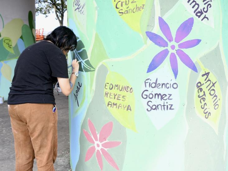 Colectivo de búsqueda simboliza su lucha y esperanza en mural de Xalapa