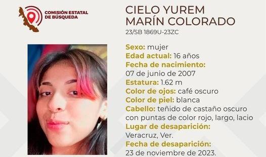 Adolescente de 16 años está desaparecida en Veracruz