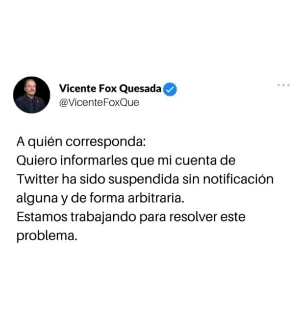 ¿Vicente Fox cerró su cuenta de X? Esto sabemos