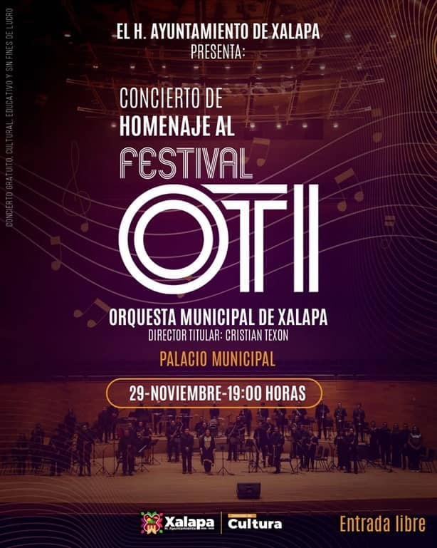 Orquesta Municipal de Xalapa ofrecerá concierto homenaje al Festival OTI