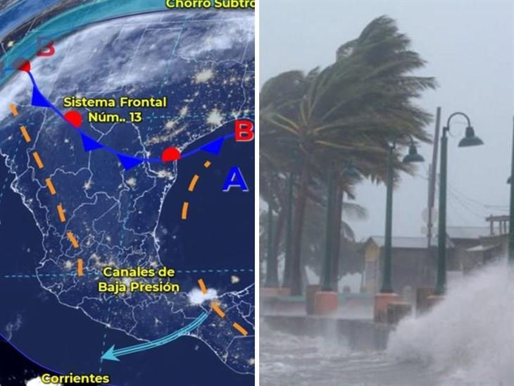 Frente Frío 13 traerá lluvias, tormentas y heladas ¿Afectará a Veracruz?