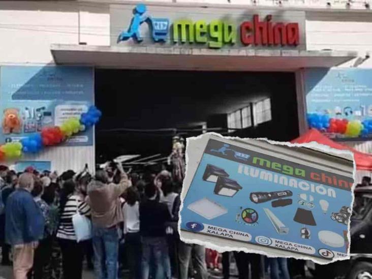 ¿Qué artículos se pueden encontrar en la Nueva Mega China de Xalapa?