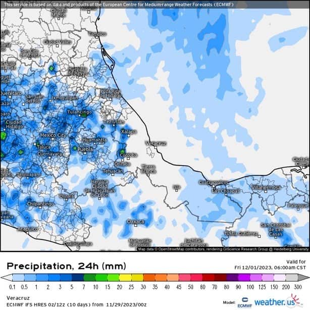 Estas rachas de viento pronostican para el nuevo evento de norte en Veracruz