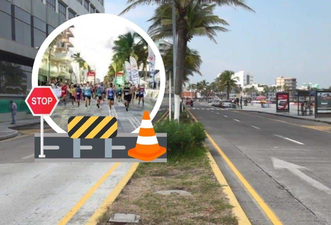 Estas calles serán cerradas a la circulación en Veracruz por Medio Maratón el próximo domingo