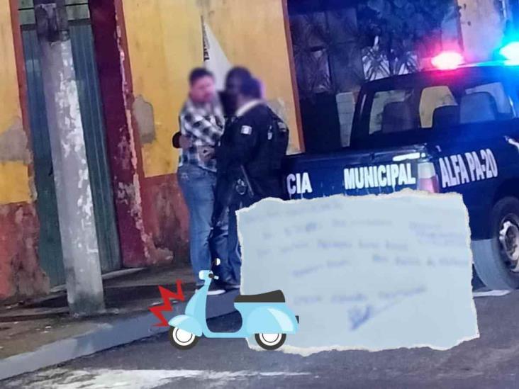 Niega haber arrollado a motociclista en Orizaba; hasta las placas le quitaron