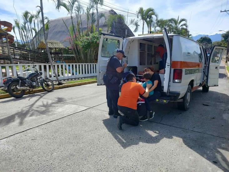 Motociclista se accidenta en Misantla; piden manejar con precaución