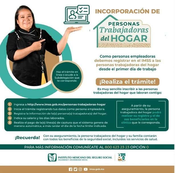 Invita IMSS Veracruz a asegurar a personas trabajadoras del hogar