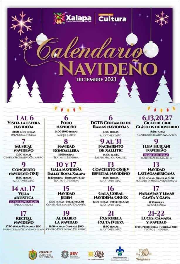 Actividades navideñas gratis para disfrutar en Xalapa: ¿cuándo y dónde?