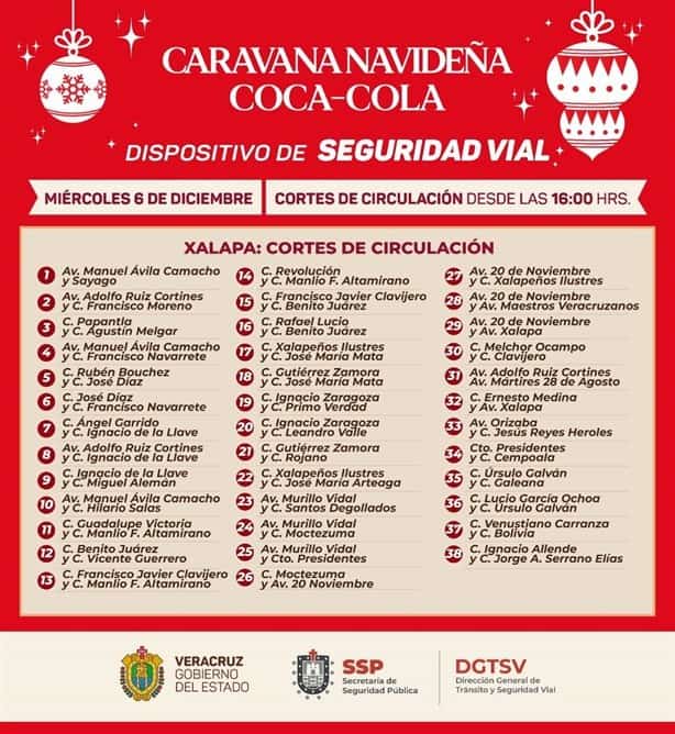 Caravana Coca Cola en Xalapa: en estas calles podrás verla