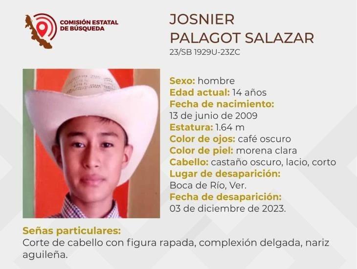 Desaparece en Boca del Río el adolescente Josnier Palagot