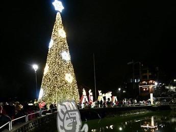 ¿A qué hora se iluminará todos los días el pino monumental en Los Lagos de Xalapa?