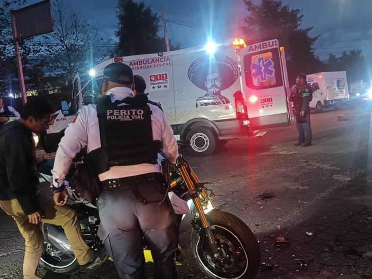 Motociclista choca contra autobús a las afueras de Xalapa