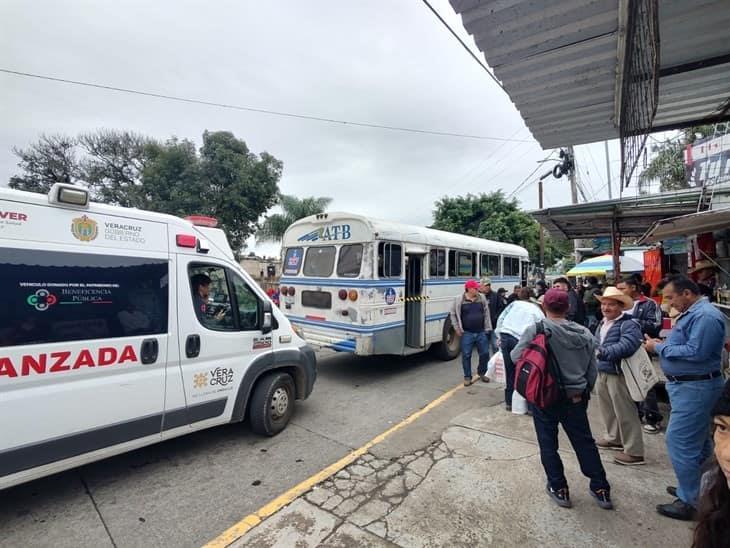 Muere pasajero de Actopan al interior de un autobús en Xalapa