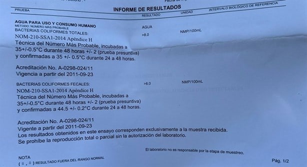 Agua contaminada llega a viviendas en Poza Rica; ¿y la CAEV?