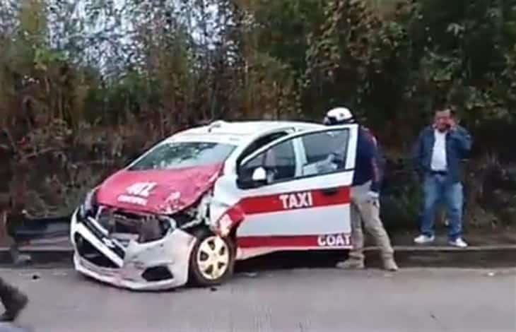 Choque múltiple en la carretera Las Trancas – Coatepec deja lesionados y daños 