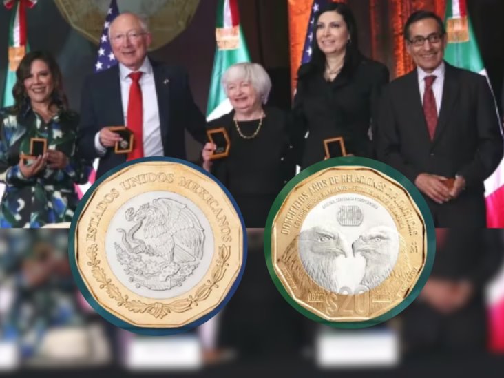 Nueva Moneda de 20 pesos, celebra relación de México y EU