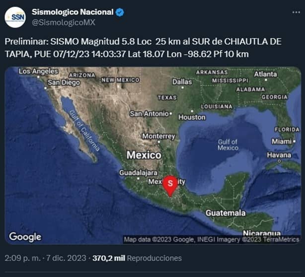 ¿Lo sentiste? Sismo de magnitud 5.7 sorprende a xalapeños