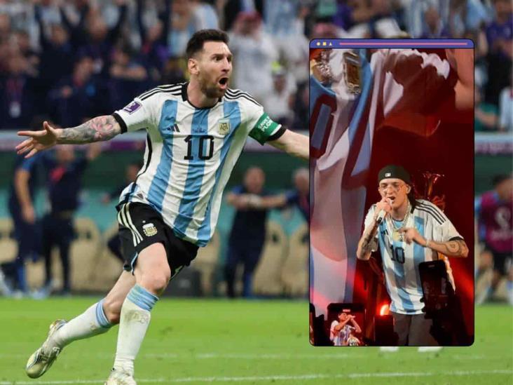 Peso Pluma se rinde ante Messi y las redes lo tunden; ‘nos metieron la…’