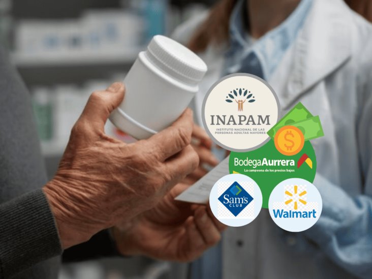 Descuentos INAPAM en medicinas de Walmart, Aurrera y Sams