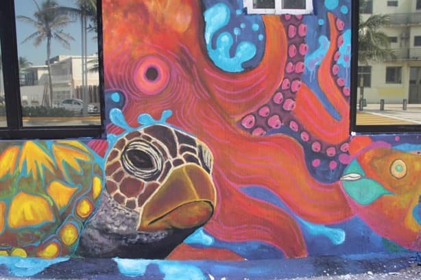 Con mural, plasman vivencias de pescadores de Veracruz