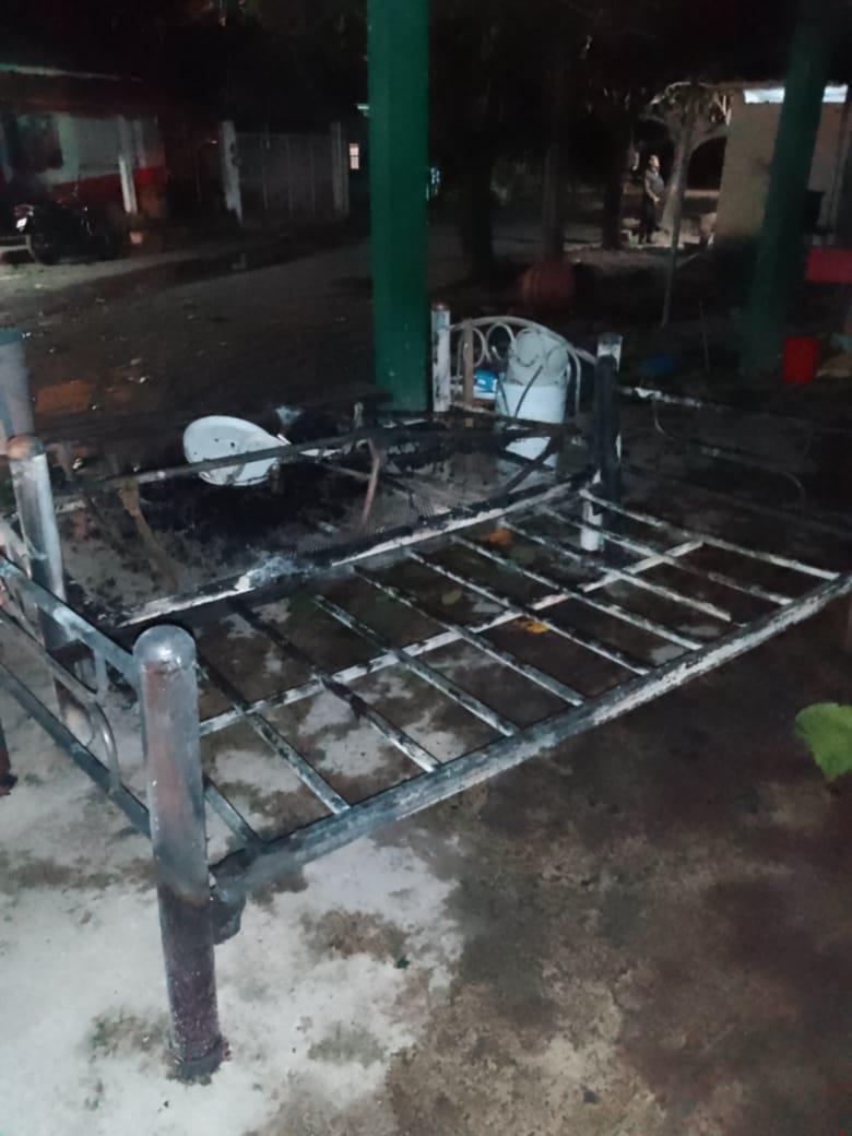 Se incendia galera de cortadores de caña en Úrsulo Galván, Veracruz