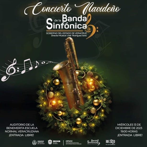 ¿Navidad con ritmo en Xalapa? Concierto de Banda Sinfónica te espera