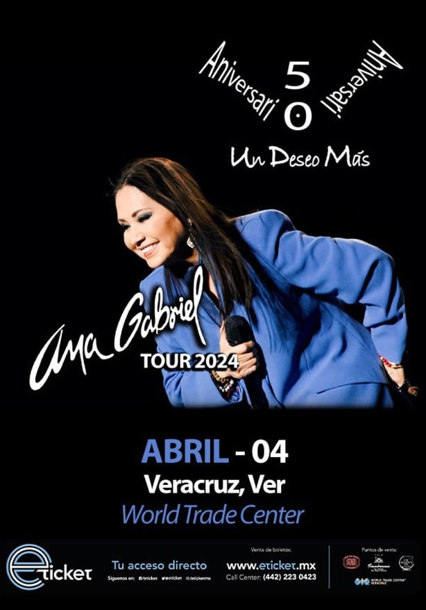 Ana Gabriel en Veracruz 2024 este es el precio de los boletos