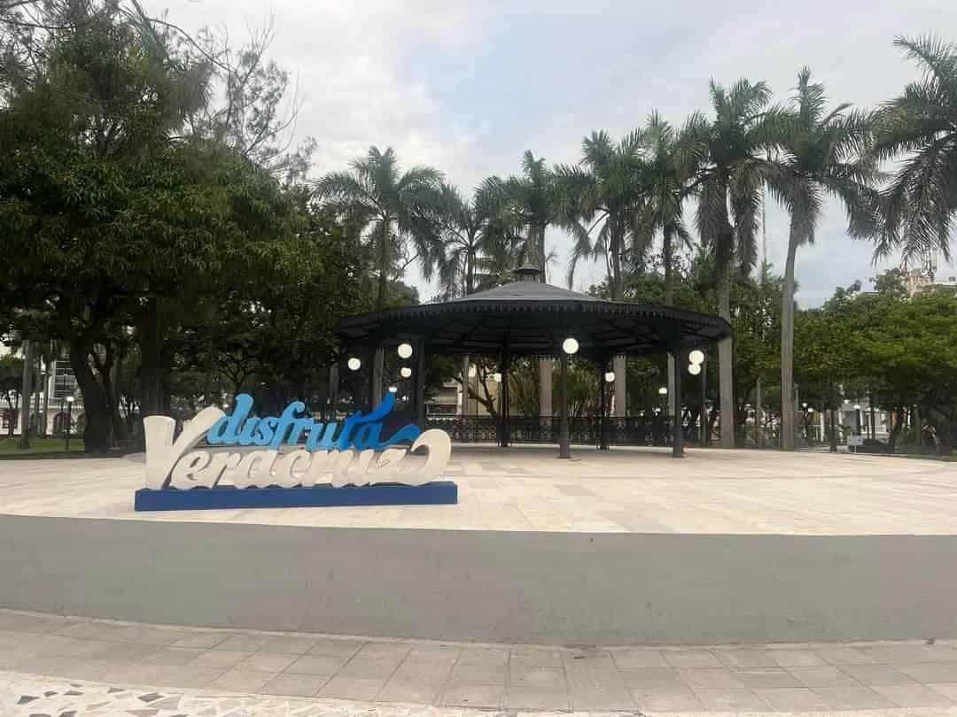 Así luce el parque Zamora en Veracruz tras ser rehabilitado