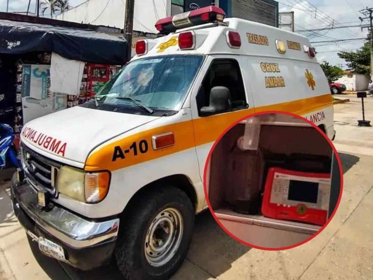 En Xalapa, roban equipo de ambulancia de Cruz Ámbar