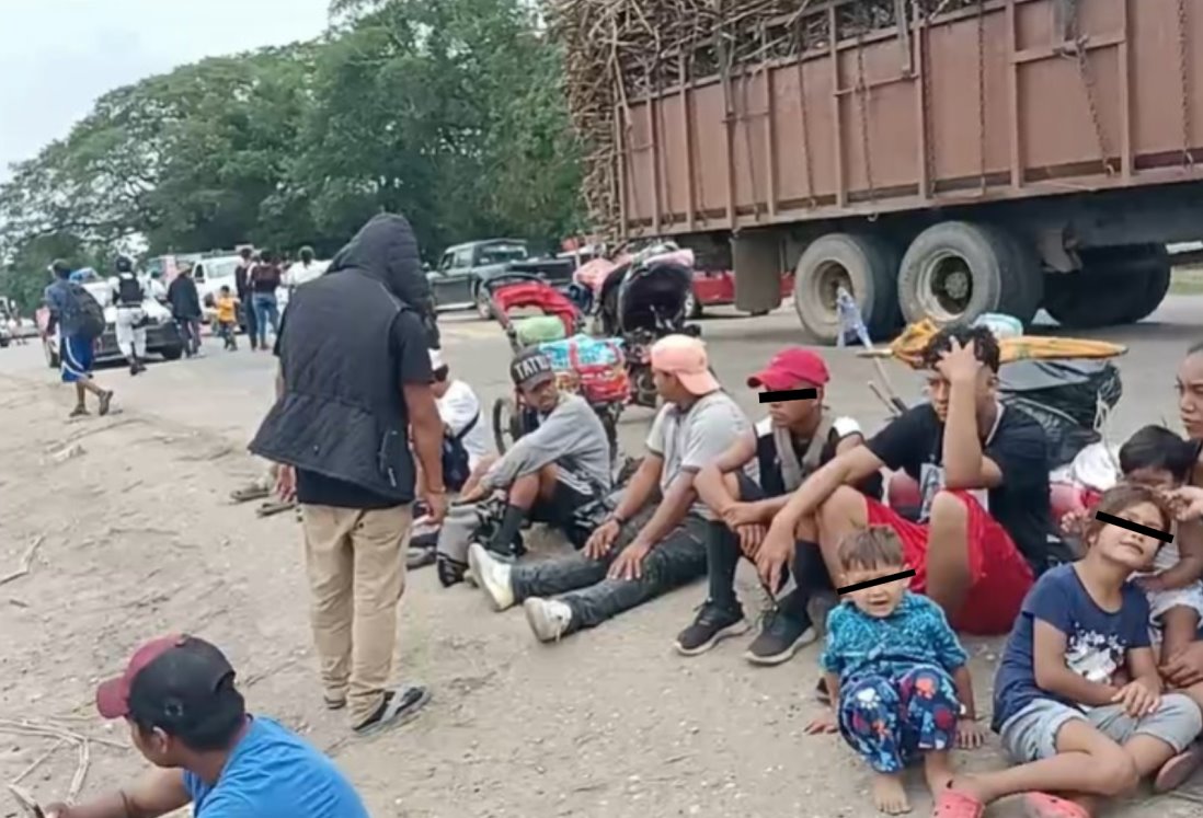 Caravana de migrantes cruza Veracruz con la intención de llegar a los EU
