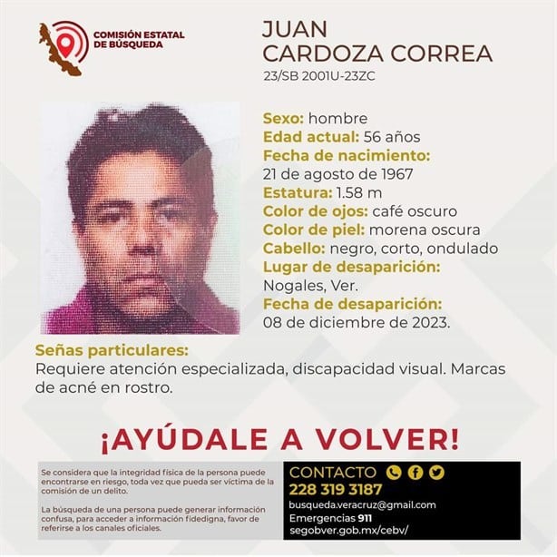 Reportan desaparición de dos hombres en zona centro de Veracruz