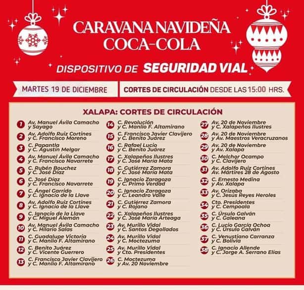Caravana Coca Cola en Xalapa: estas son las modificaciones a la ruta original y cierres viales