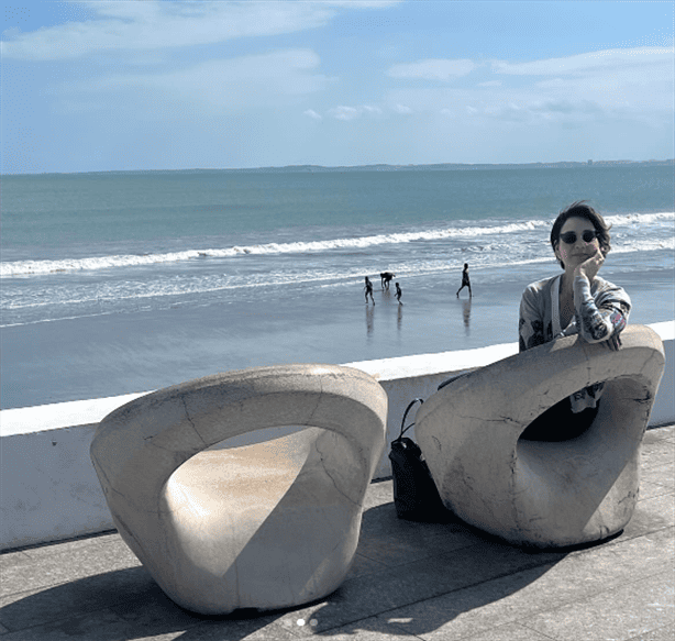La conductora mexicana Mónica Garza disfruta del bello Veracruz